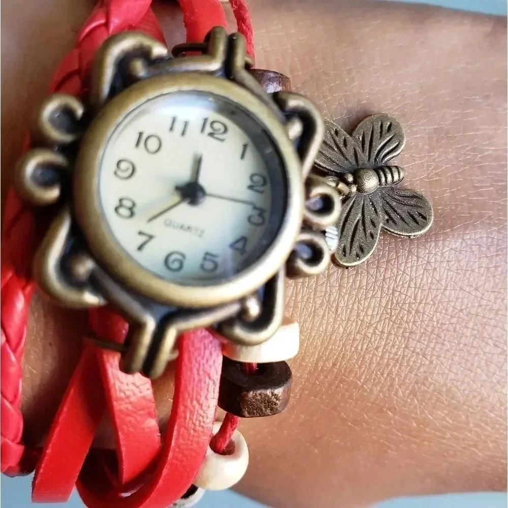 Leather watch band